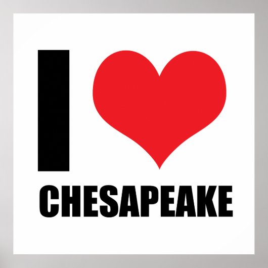 I Liebe Chesapeake Poster (Vorne)