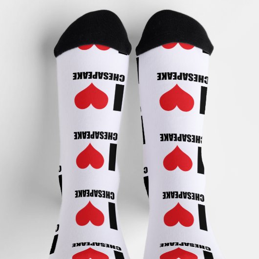 I Liebe Chesapeake Socken (Oben)