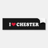 I LIEBE CHESTER AUTOAUFKLEBER (Vorne)