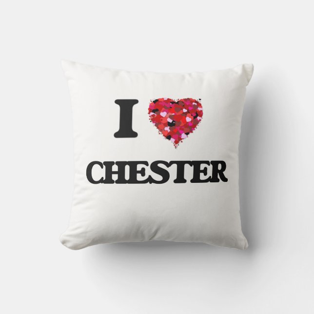I Liebe Chester Kissen (Vorderseite)