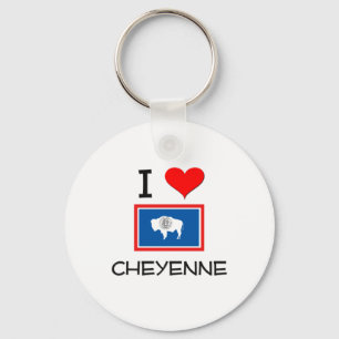 I Liebe Cheyenne Wyoming Schlüsselanhänger