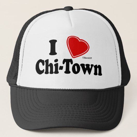 I Liebe Chi-Stadt Truckerkappe (Vorderseite)