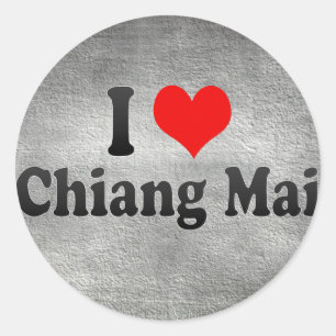 I Liebe Chiang Mai, Thailand Runder Aufkleber