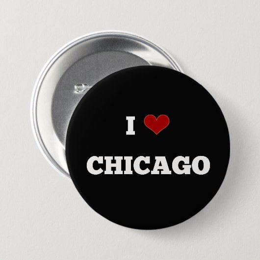 I Liebe Chicago Button (Vorne & Hinten)