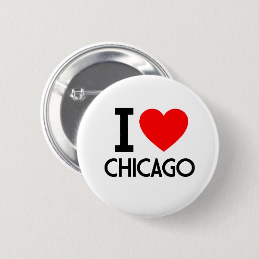 I Liebe Chicago Button (Vorne & Hinten)