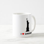 I Liebe Chicago - Freiheitsstatue Kaffeetasse (VorderseiteRechts)