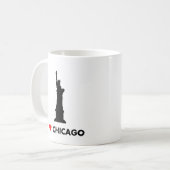 I Liebe Chicago - Freiheitsstatue Kaffeetasse (Vorderseite Links)