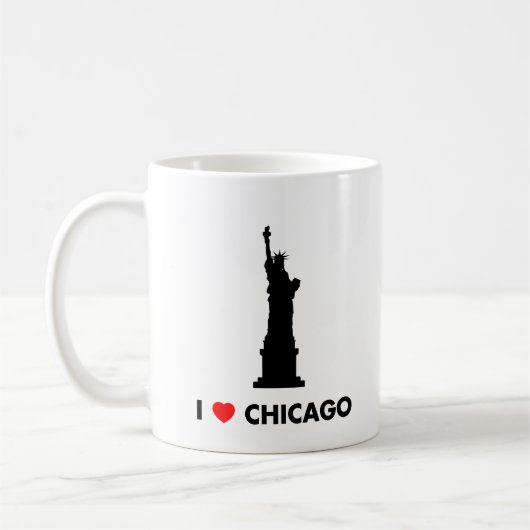 I Liebe Chicago - Freiheitsstatue Kaffeetasse (Links)