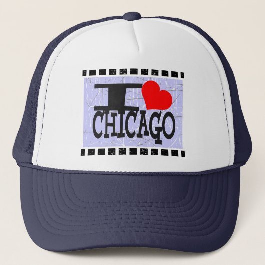 I Liebe Chicago - Hat Truckerkappe (Vorderseite)