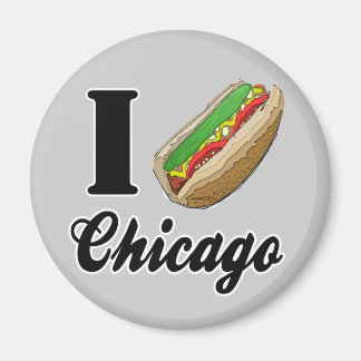 I Liebe Chicago Hot Dogs Kühlschrank Magnet