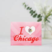 I Liebe Chicago, Illinois Postkarte (Stehend Vorderseite)