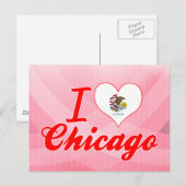 I Liebe Chicago, Illinois Postkarte (Vorne/Hinten)