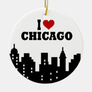 I Liebe Chicago Keramikornament