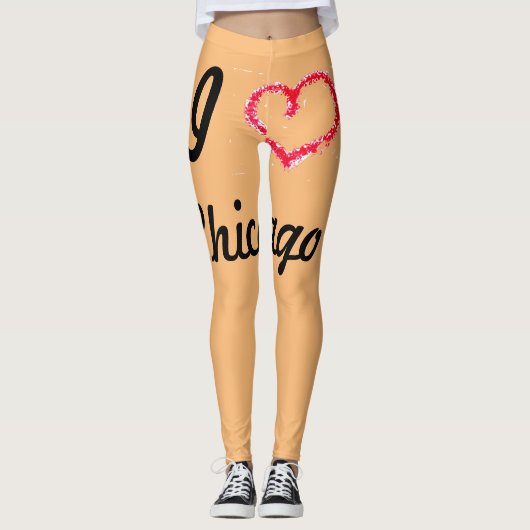 I Liebe Chicago Leggings (Vorderseite)