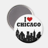 I Liebe Chicago Magnet (Vorderseite/Rückseite)