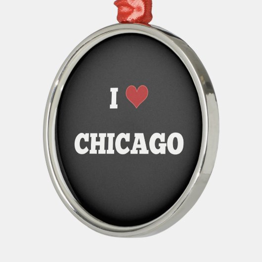 I Liebe Chicago Ornament Aus Metall (Links)