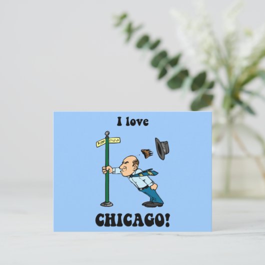 I Liebe Chicago Postkarte (Stehend Vorderseite)