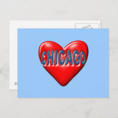 I Liebe Chicago Postkarte (Vorne/Hinten)