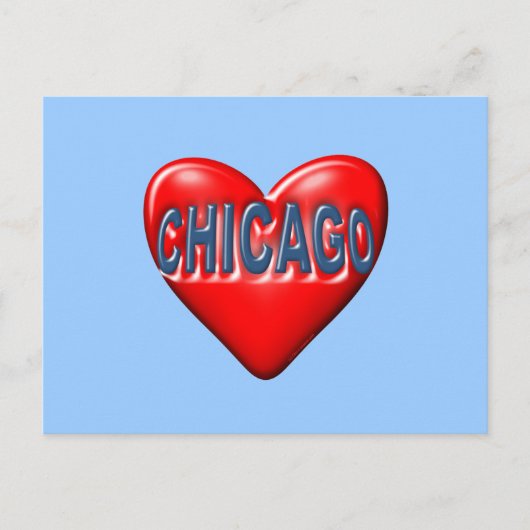 I Liebe Chicago Postkarte (Vorderseite)