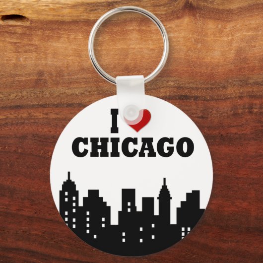 I Liebe Chicago Schlüsselanhänger (Vorderseite)