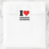 I LIEBE CHICKEN NUGGETS QUADRATISCHER AUFKLEBER (Tasche)
