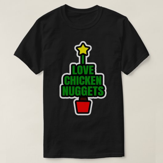 I Liebe Chicken Nuggets T-Shirt (Design vorne)