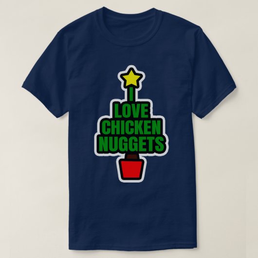 I Liebe Chicken Nuggets T-Shirt (Design vorne)