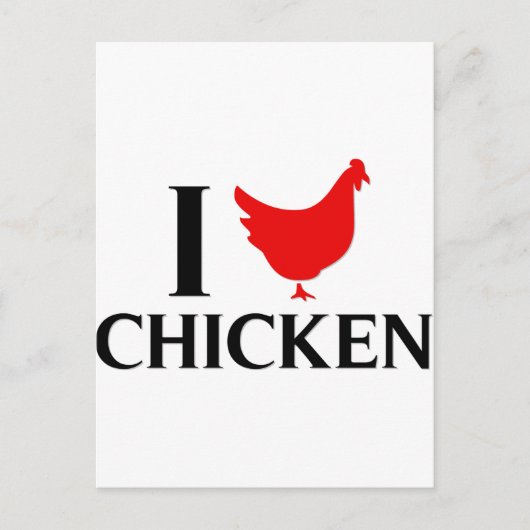 I Liebe Chicken Postkarte (Vorderseite)
