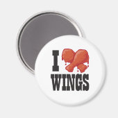 I Liebe Chicken Wings Magnet (Vorderseite/Rückseite)