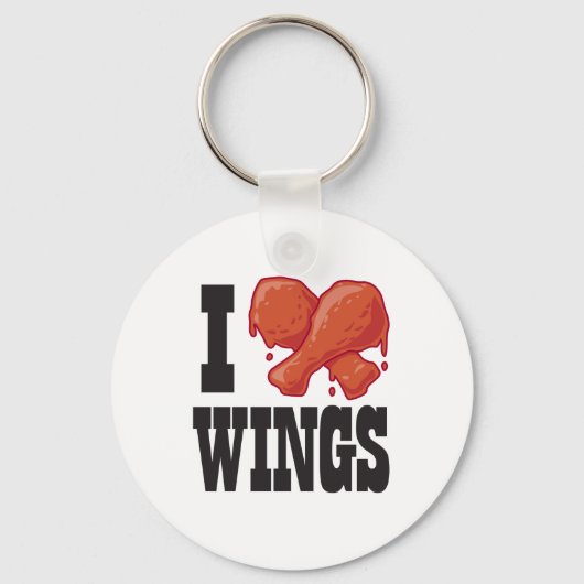 I Liebe Chicken Wings Schlüsselanhänger (Vorderseite)