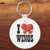 I Liebe Chicken Wings Schlüsselanhänger (Vorderseite)