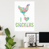 I Liebe Chickens Poster Sonderbestellung (Heimbüro)