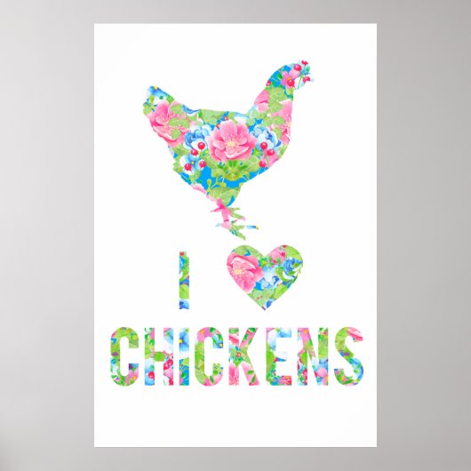 I Liebe Chickens Poster Sonderbestellung (Vorne)