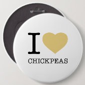 I LIEBE CHICKPEAS BUTTON (Vorne & Hinten)