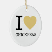 I LIEBE CHICKPEAS KERAMIK ORNAMENT (Rechts)