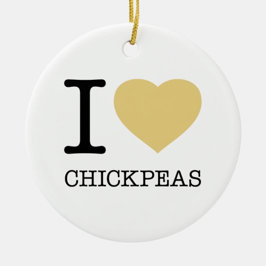 I LIEBE CHICKPEAS KERAMIK ORNAMENT (Vorne)