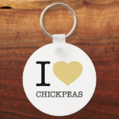 I LIEBE CHICKPEAS SCHLÜSSELANHÄNGER (Vorderseite)