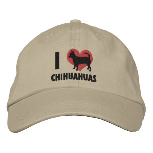 I Liebe Chihuahuas bestickter Hut
