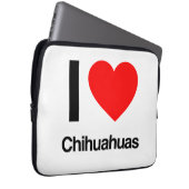 i Liebe chihuahuas Laptopschutzhülle (Vorne Rechts)