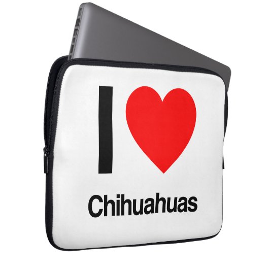 i Liebe chihuahuas Laptopschutzhülle (Vorne Rechts)