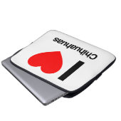 i Liebe chihuahuas Laptopschutzhülle (Vorne Knopf)