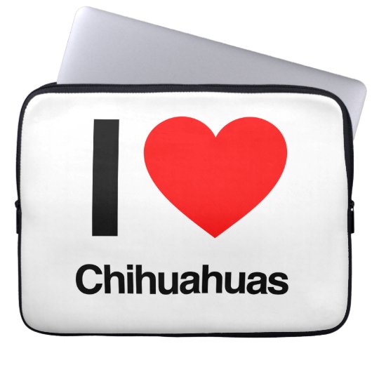 i Liebe chihuahuas Laptopschutzhülle (Vorderseite)