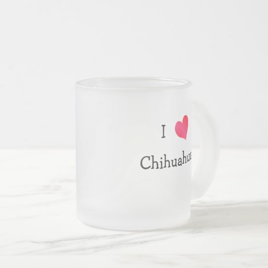I Liebe Chihuahuas Mattglastasse (VorderseiteRechts)