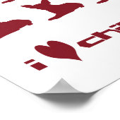 I Liebe Chihuahuas Poster (Ecke)