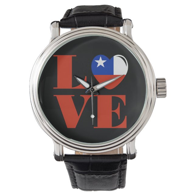 I LIEBE CHILE ARMBANDUHR (Vorderseite)