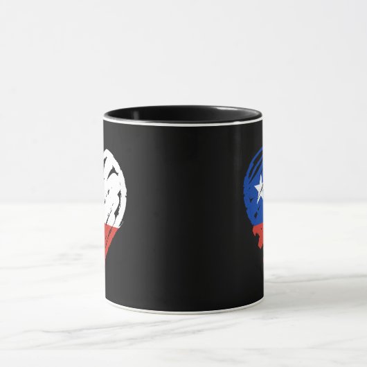 I Liebe Chile - Chilenische Flagge Herz Tasse (Zentrum)