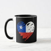 I Liebe Chile - Chilenische Flagge Herz Tasse (Links)