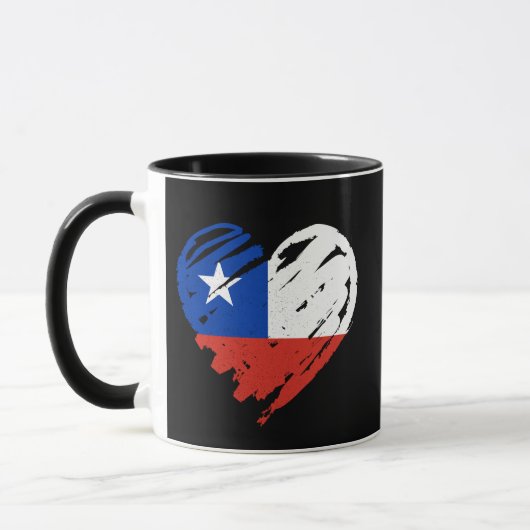 I Liebe Chile - Chilenische Flagge Herz Tasse (Links)