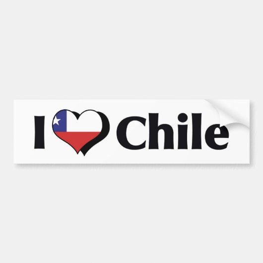 I Liebe Chile Flag Autoaufkleber (Vorne)