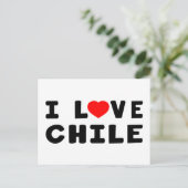 I LIEBE CHILE POSTKARTE (Stehend Vorderseite)